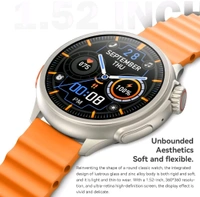 Wearfit HW3 Ultra Max SmartWatch Men 1.52" Round Screen NFC Bluetooth Call 90+ Sport Mode Fitness Smart Watch - Orange