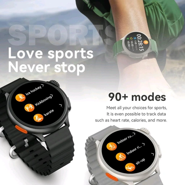Wearfit HW3 Ultra Max SmartWatch Men 1.52" Round Screen NFC Bluetooth Call 90+ Sport Mode Fitness Smart Watch - Orange