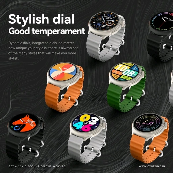 Wearfit HW3 Ultra Max SmartWatch Men 1.52" Round Screen NFC Bluetooth Call 90+ Sport Mode Fitness Smart Watch - Orange