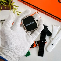 8 in 1 Strap Series 8 Ultra 49 MM Smartwatch | 7 Straps Premium Straps, Change Straps Every Day Of The Week, Means Within 7 Straps, Wireless Fast Charging Cable And Manual Book Included In Box