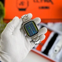 8 in 1 Strap Series 8 Ultra 49 MM Smartwatch | 7 Straps Premium Straps, Change Straps Every Day Of The Week, Means Within 7 Straps, Wireless Fast Charging Cable And Manual Book Included In Box