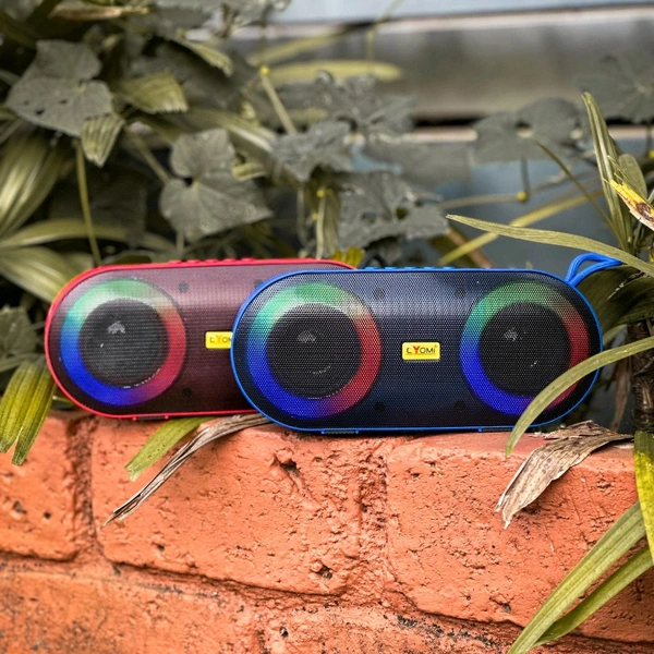 High-Quality Party Speaker with Long Battery Life up to 8 Hours 10 W Bluetooth Soundbar, 2.0 Channel - Red