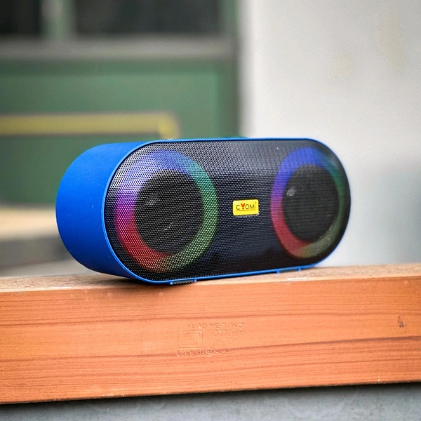 High-Quality Party Speaker with Long Battery Life up to 8 Hours 10 W Bluetooth Soundbar, 2.0 Channel - Blue