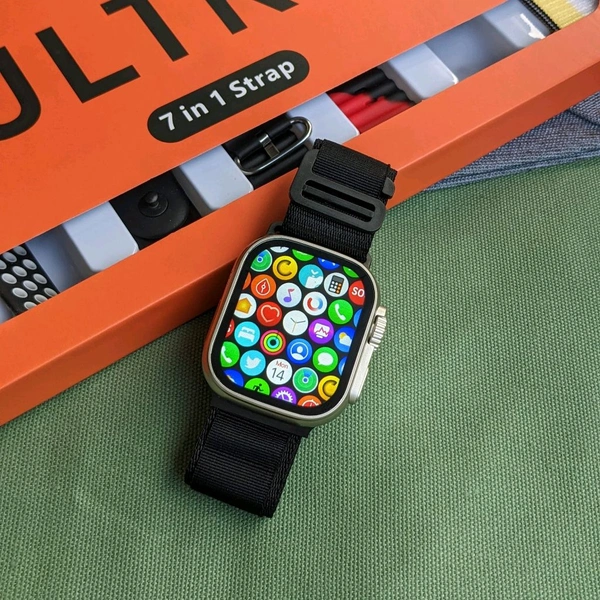 7 in 1 Strap Series 8 Ultra 49 MM Smartwatch Combo Pack, Hiwatch Application, 7 High Quality Straps, Best Quality Smartwatch - SRC2