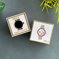 Smartwatch Generation 9 - 2024 Diamond Design With Dual Belts | One Silicon Strap And One Metal 