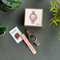 Smartwatch Generation 9 - 2024 Diamond Design With Dual Belts | One Silicon Strap And One Metal 