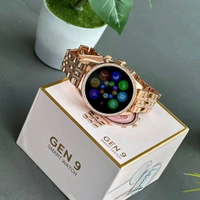 Smartwatch Generation 9 - 2024 Diamond Design With Dual Belts | One Silicon Strap And One Metal 