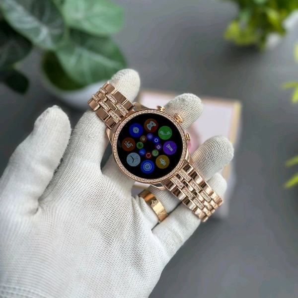 Smartwatch Generation 9 - 2024 Diamond Design With Dual Belts | One Silicon Strap And One Metal 