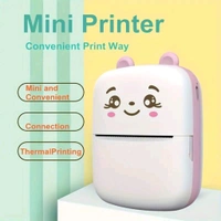 Mini Thermal Printer with 1 Roll Paper Portable Phone Study Printer for Pictures, Photos Journals DIY Compatible with Phone