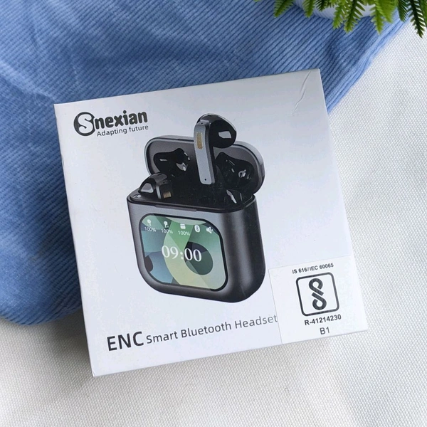 Original Snexian K1 Bluetooth Headset (Black, True Wireless) - Black, 1 Month Cybzone Warranty