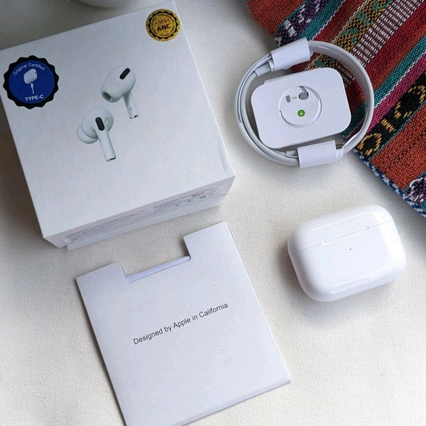 Air Pro 2 Type-C Active Noice Cancellation Working Awesome Quality, Pop-up Working With Free High Quality Silicon Case, Compatible With All Devices