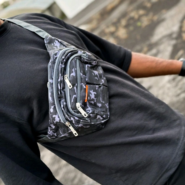 Ultra Sporty Messenger Sling Bag For Multipurpose Use | New Men's Leisure Crossbody Bag Multi functional Outdoor Shoulder Bag Waist Bag Fashion Small Body Bag Wearing Belt Hanging Bag - SRB1, 1 Month Cybzone Warranty