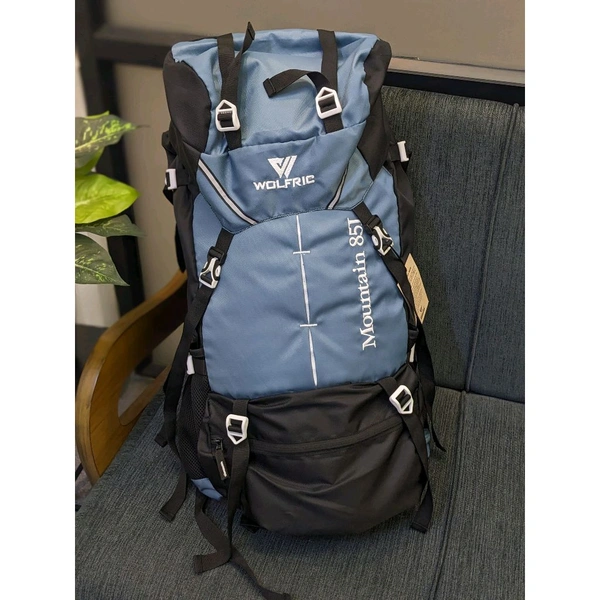 Original Wolfric 85 Liter Trekking Bag, 85 Liter Capacity, High End Quality Collection With 1 Month Stitching Warranty - SRB4, 1 Month Cybzone Warranty