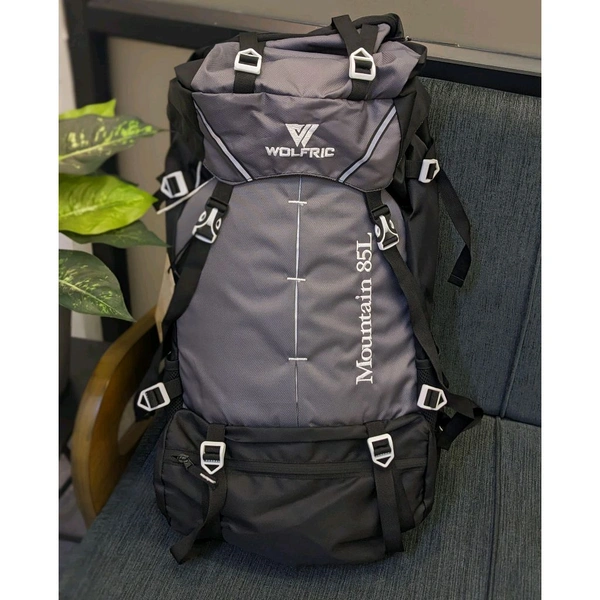 Original Wolfric 85 Liter Trekking Bag, 85 Liter Capacity, High End Quality Collection With 1 Month Stitching Warranty - SRB5, 1 Month Cybzone Warranty