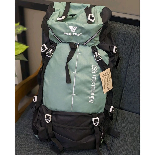 Original Wolfric 85 Liter Trekking Bag, 85 Liter Capacity, High End Quality Collection With 1 Month Stitching Warranty - SRB6, 1 Month Cybzone Warranty