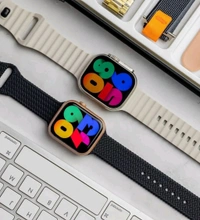2024 High Quality WS-L9 Smartwatch Set Series9 7in2 Watch 8 Waterproof straps Bands 2 watches ultra 8 WS-L9 Smart Watch For Couples - Black