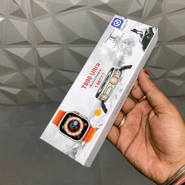 Budget Friendly T800 Series 8 Ultra Smartwatch | Full Screen 49 mm 1.93 inch HD Display - Orange
