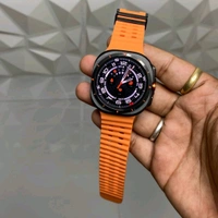 SAM Galaxy Watch 7 Ultra Amoled Display 47mm IP68 Waterproof Bluetooth Call Compass Wireless Charger Smart Watch - Orange
