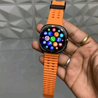 SAM Galaxy Watch 7 Ultra Amoled Display 47mm IP68 Waterproof Bluetooth Call Compass Wireless Charger Smart Watch - Orange