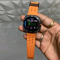 SAM Galaxy Watch 7 Ultra Amoled Display 47mm IP68 Waterproof Bluetooth Call Compass Wireless Charger Smart Watch - Orange