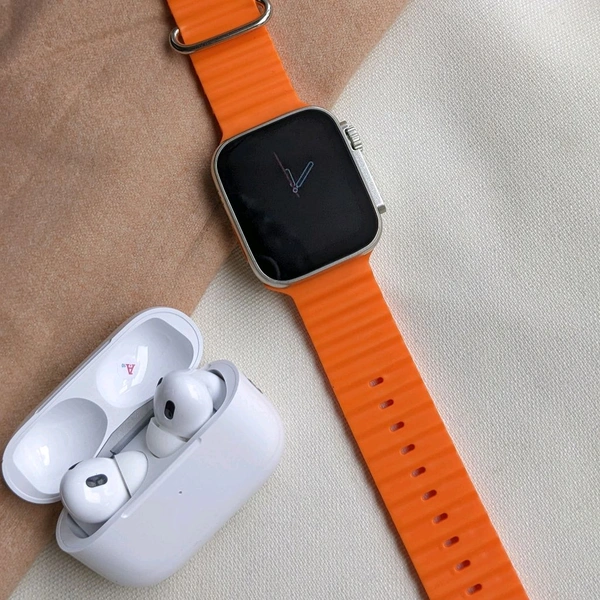 Budget Combo Offer | I8 Ultra Smartwatch, Trending Led Light Speaker With Air Pod Pro 2 Base Model Earbud