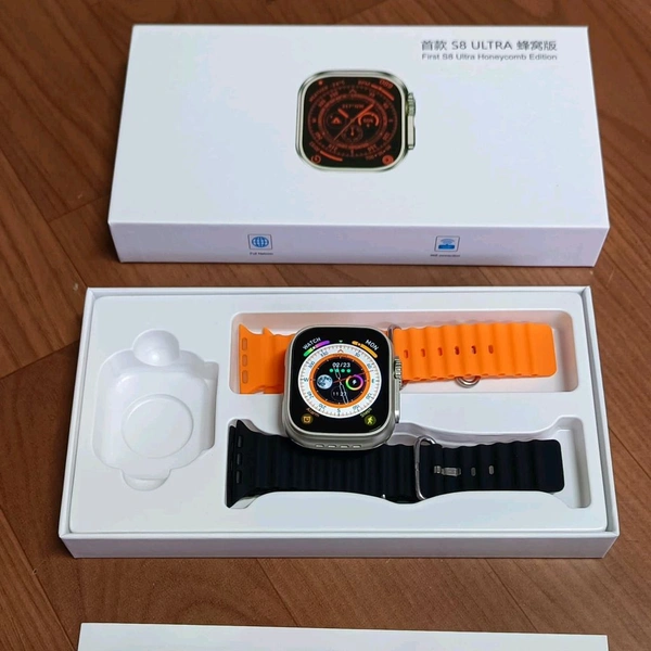 S8 Ultra Honey Comb Edition 4G Sim Card Supported Smart Watches Android OS GPS Map 2.08" Screen Heart Rate App install Smart Watch | Same As Smartphone