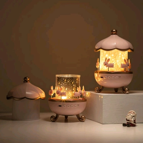 Kids Night Music Projector Lamp – 6 Projection Styles, 5 Music Tracks & Multi-Color Light Modes