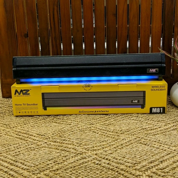 MZ M81-(PORTABLE HOME TV SOUNDBAR)- Dynamic Thunder Sound 2400mAh Battery 10 W Bluetooth Soundbar (Black, Stereo Channel) - 1 Month Cybzone Warranty
