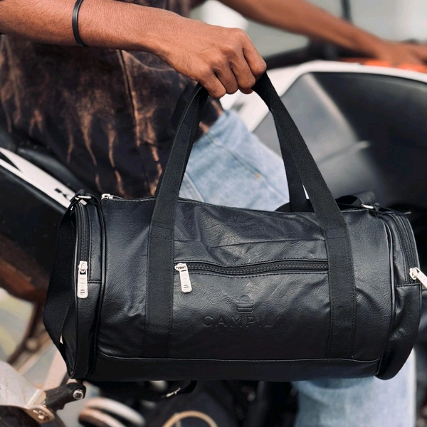 Denmark Rexine Travel Duffle Bag Sports Gym Shoulder Handbag for Men Outdoor Weekend Bag for Women with Shoe Compartment Luggage Bag - SRB3, 2 Months Stitching Warranty