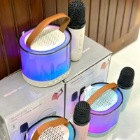 K52 RGB Light Karaoke Machine with 2 Wireless Mics for Kids, Girls/Boys Speaker 5 W Bluetooth Home Theatre (Multiple Color, 5 Way Speaker Channel) - SRB1