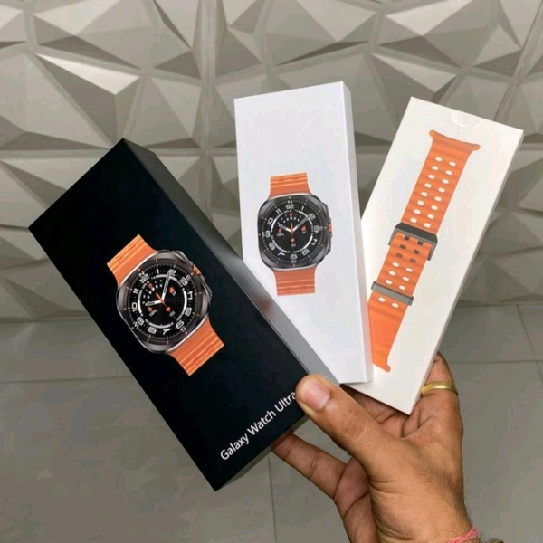 SAM Galaxy Watch 7 Ultra Amoled Display 47mm IP68 Waterproof Bluetooth Call Compass Wireless Charger Smart Watch - 1 Month Cybzone Warranty