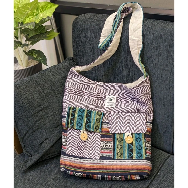 Jute Vintage Arts One Side Bag | Ultra Sporty Messenger Sling Bag For Multipurpose Use - 1 Month Cybzone Warranty, SRB2