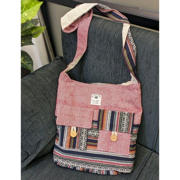 Jute Vintage Arts One Side Bag | Ultra Sporty Messenger Sling Bag For Multipurpose Use - 1 Month Cybzone Warranty, SRB3