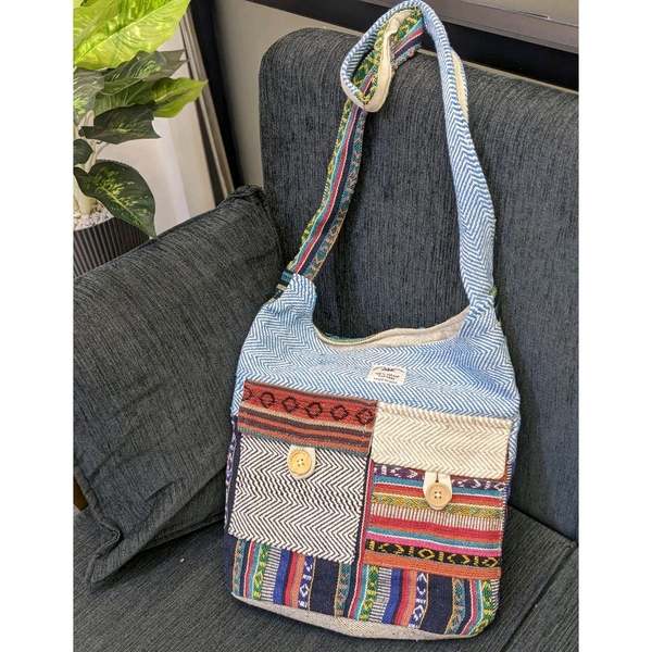 Jute Vintage Arts One Side Bag | Ultra Sporty Messenger Sling Bag For Multipurpose Use - 1 Month Cybzone Warranty, SRB4