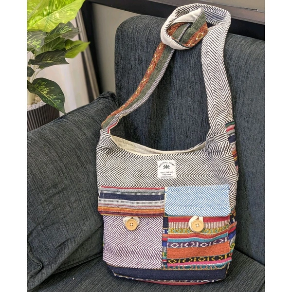 Jute Vintage Arts One Side Bag | Ultra Sporty Messenger Sling Bag For Multipurpose Use - 1 Month Cybzone Warranty, SRB5