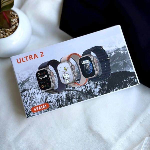 Series 8 Ultra Logo Watch With 3 High Quality Strap Combo Offer, Customized Watch Face, Bluetooth Calling And Crown Working