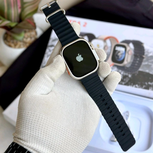 Series 8 Ultra Logo Watch With 3 High Quality Strap Combo Offer, Customized Watch Face, Bluetooth Calling And Crown Working