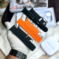Series 8 Ultra Logo Watch With 3 High Quality Strap Combo Offer, Customized Watch Face, Bluetooth Calling And Crown Working