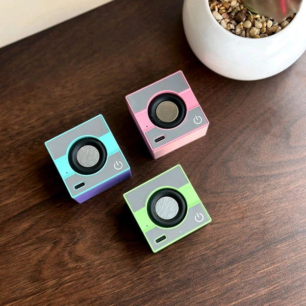 Mini Portable Square TidePlay Wireless Bluetooth Speaker Alloy Material HD Sound 5 W Bluetooth Speaker - SRB1