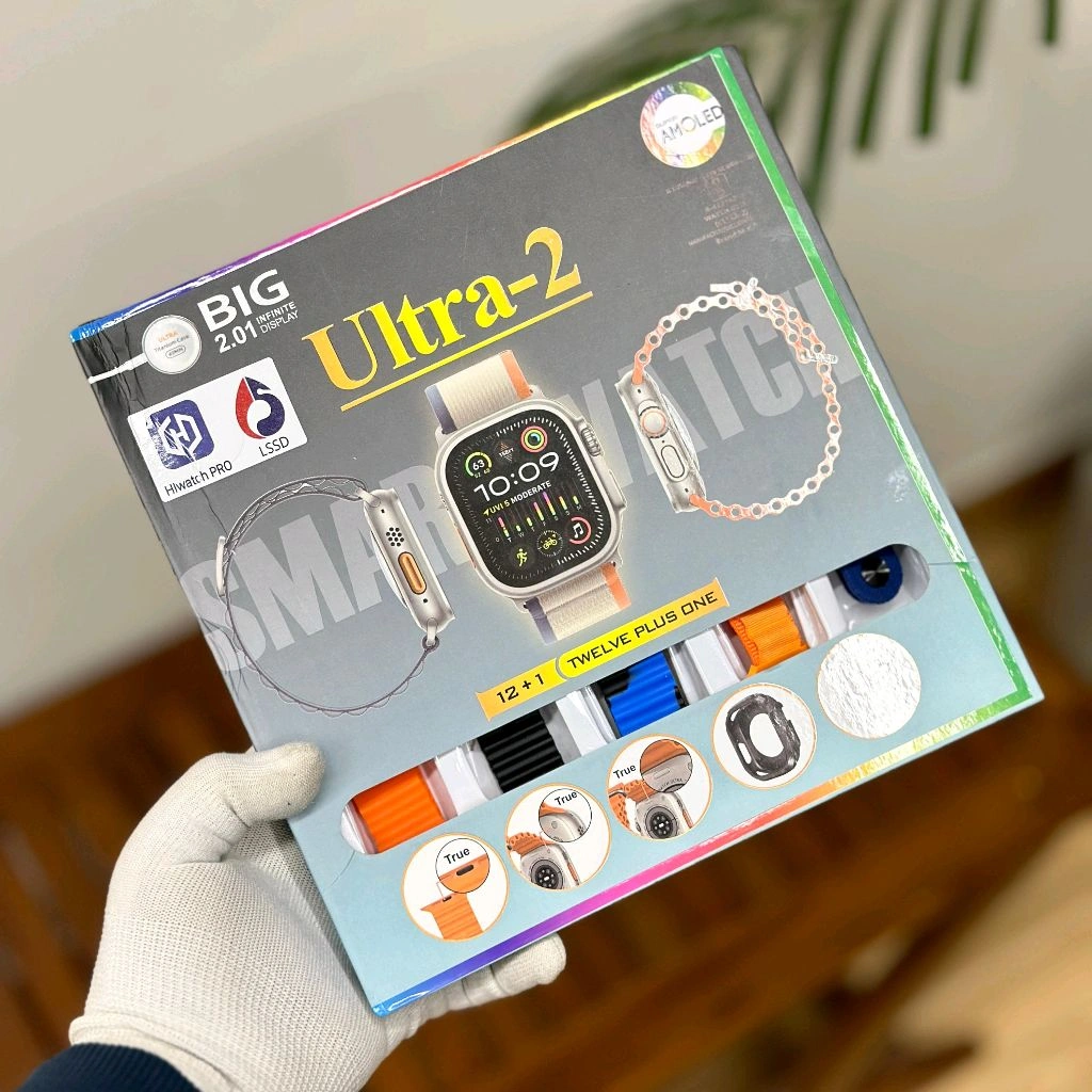 Hiwatch Pro Ultra 2 Smartwatch 7 In 1 Combo Pack | Smart Watch with 7 ...