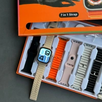 7 in 1 Strap Series 8 Ultra 49 MM Smartwatch Combo Pack, Hiwatch Application, 7 High Quality Straps, Best Quality Smartwatch