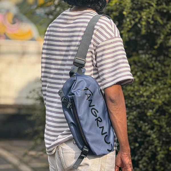  Beige Men & Women Sling Bag Waterproof Sling Large Shoulder Bag with Adjustable Strap Crossbody Bag for Men And Women - SRB3