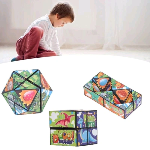 2 in 1 3D Puzzle Cube, Transforming Speed Puzzle, Shaped Shifting Folding Speed Puzzle Toy Relieve Stress Educational for Adults for Party