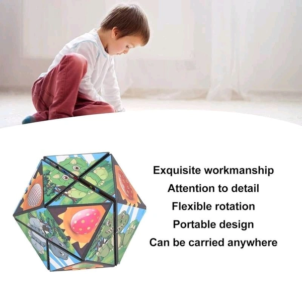 2 in 1 3D Puzzle Cube, Transforming Speed Puzzle, Shaped Shifting Folding Speed Puzzle Toy Relieve Stress Educational for Adults for Party