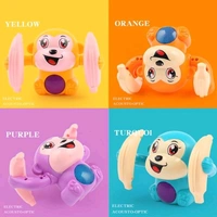 Naughty 360 Degree Rotation Dancing Monkey Musical Toy for Kids Baby Spinning Rolling Doll Tumble Monkey with Light, Musical Toys for Kids Banana Monkey.