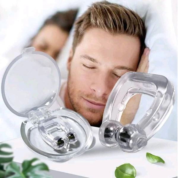 Magnetic Anti Snore Clip Pack of 4, Device For Men and Women Soft Silicon Nose Clip, Unisex Stop Snoring Anti Snore Free Sleep Silicone Magnetic Nose Clip.