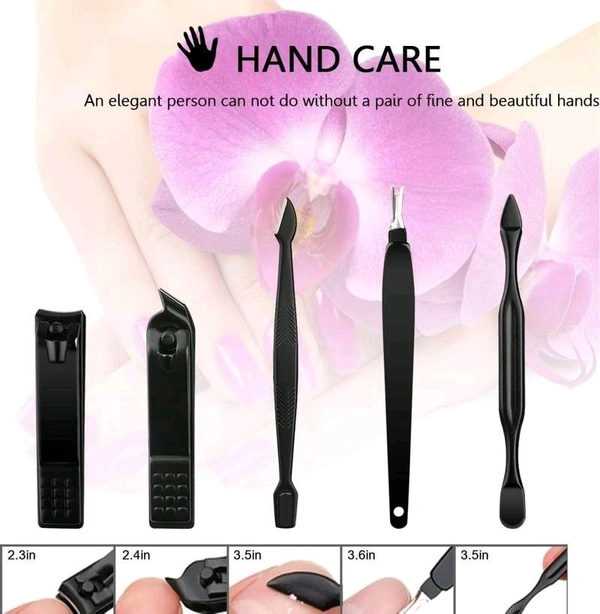 Manicure Set Nail Clippers, 12 in 1 Stainless Steel Nail Scissors Grooming Kit with Peeling Knife, Nail Cleaning Knife, Acne needle, Blackhead Tool Leather Travel Case