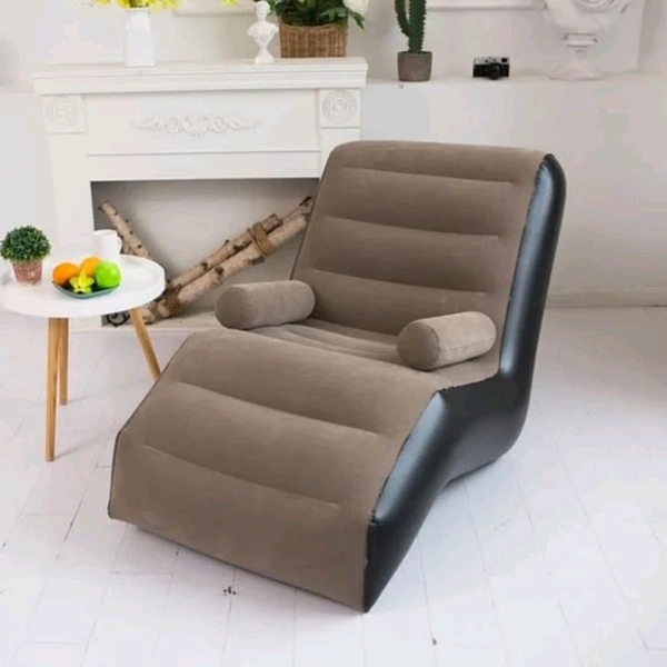 Compressible S-Shaped Sofa Bed for Lunch Break, Iatable Lounge Chair, Portable and Multifunctional, Outdoor Beach Furniture, High Quality - Gray