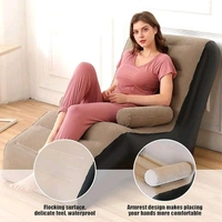 Compressible S-Shaped Sofa Bed for Lunch Break, Iatable Lounge Chair, Portable and Multifunctional, Outdoor Beach Furniture, High Quality - Gray