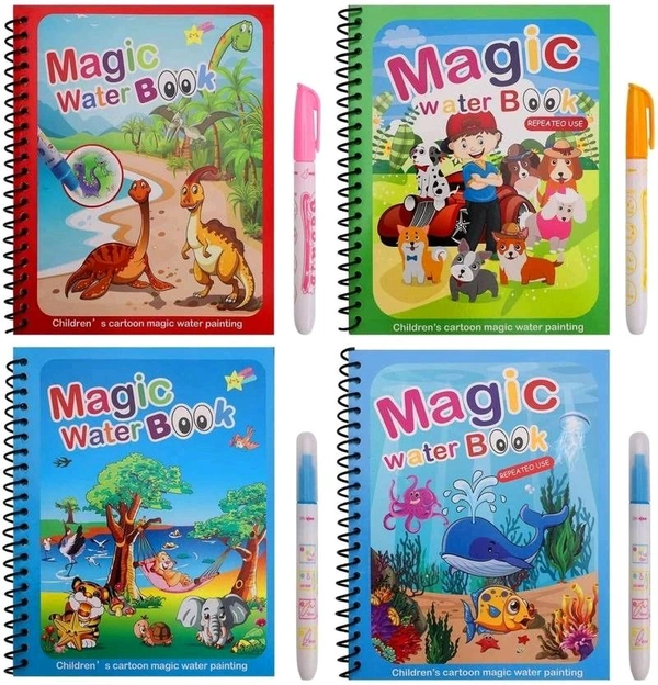 Magic Water Coloring Book 4 Pcs